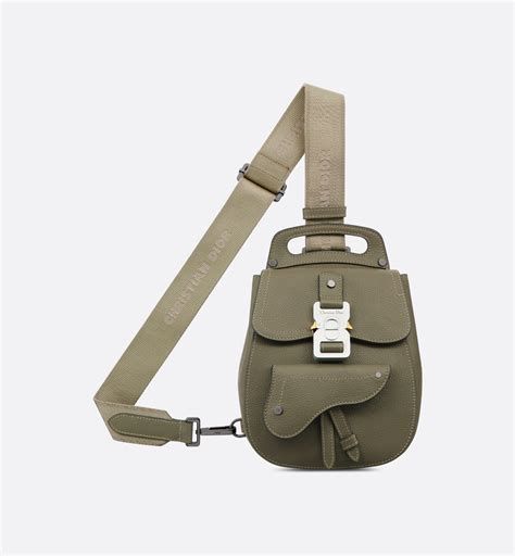 Mini Gallop Sling Bag Khaki Grained Calfskin 